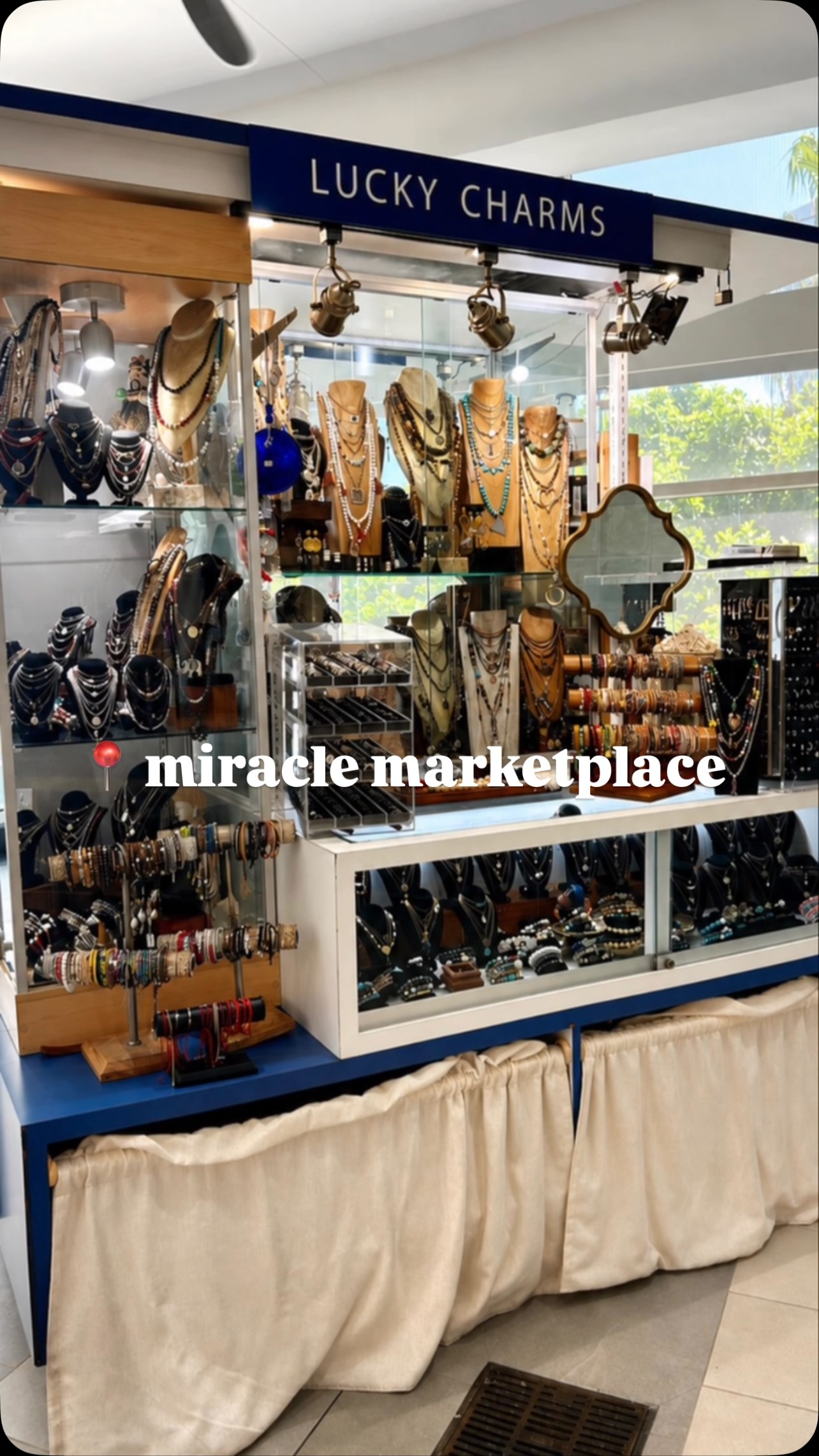 L&G Lucky Charms jewelry kiosk at Miracle Marketplace in Miami